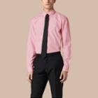Burberry Burberry Modern Fit Button-down Collar Gingham Cotton Shirt, Size: 17, Pink