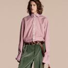 Burberry Striped Double-cuff Cotton Shirt