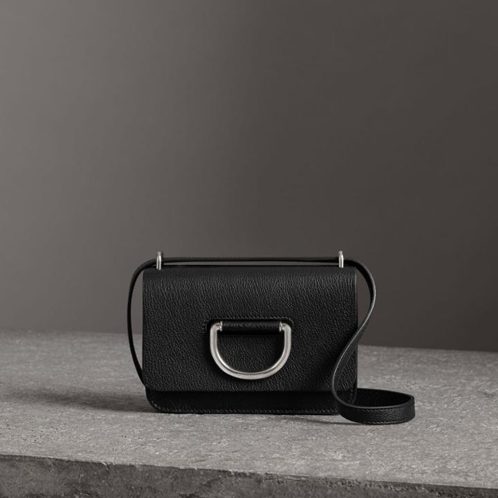 Burberry Burberry The Mini Leather D-ring Bag, Black