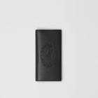 Burberry Burberry Embossed Crest Leather Continental Wallet, Black