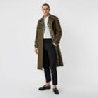 Burberry Burberry Reversible Tropical Gabardine And Check Trench Coat, Size: 44, Green