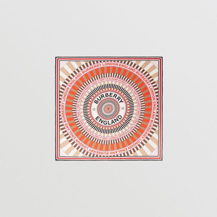Burberry Burberry Tile Print Silk Square Scarf
