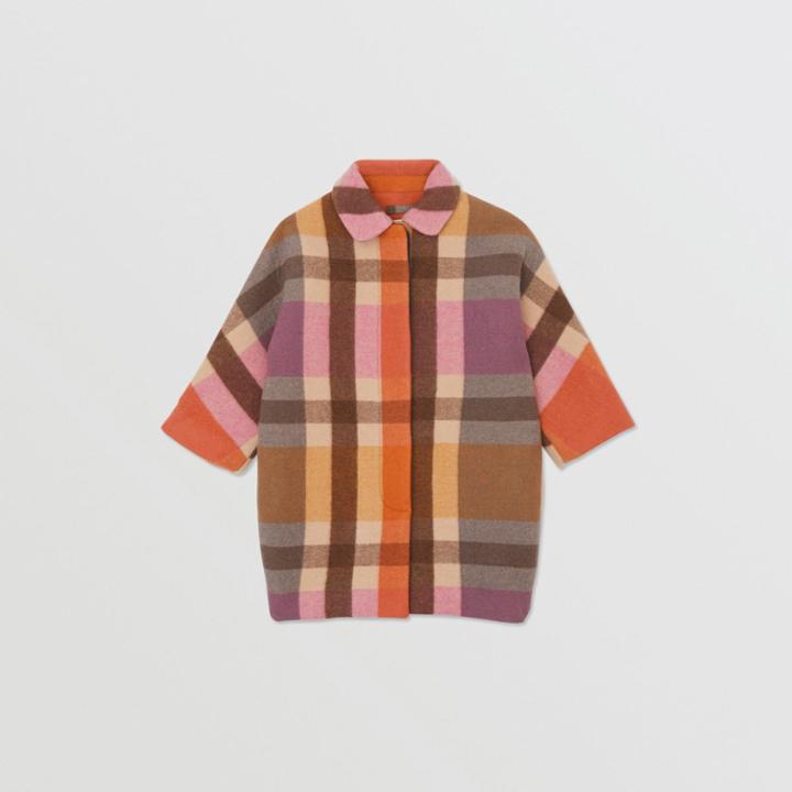Burberry Burberry Childrens Check Wool Cashmere Blend Coat, Size: 12y, Pink
