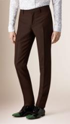 Burberry Burberry Slim Fit Mohair Wool Tailored Trousers, Size: 40, Grey