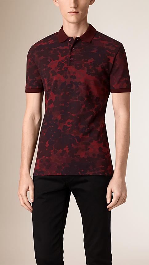 Burberry Brit Camouflage Print Cotton Piqu Polo Shirt