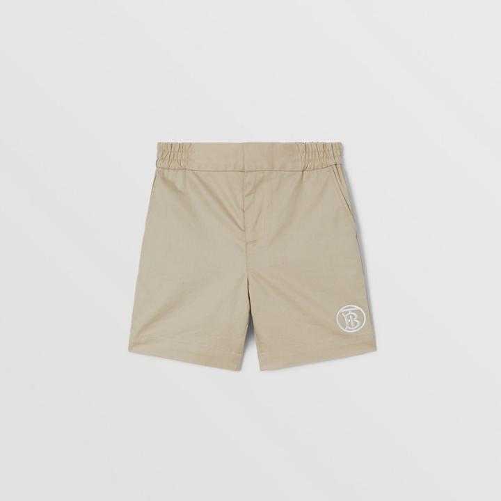 Burberry Burberry Childrens Monogram Motif Cotton Twill Chino Shorts, Size: 10y