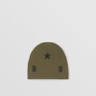 Burberry Burberry Childrens Star And Monogram Motif Wool Blend Beanie, Size: 8y-12y