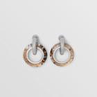 Burberry Burberry Marbled Resin Detail Double Grommet Earrings, Brown