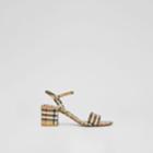 Burberry Burberry Vintage Check Patent Leather Sandals, Size: 35