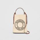 Burberry Burberry Small Logo Graphic Cotton Canvas Peggy Bucket Bag, Brown