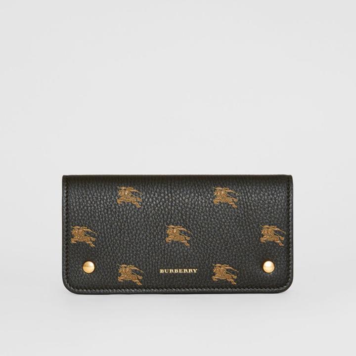 Burberry Burberry Ekd Leather Phone Wallet, Black