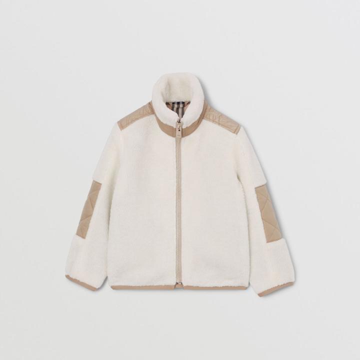 Burberry Burberry Childrens Monogram Quilted Panel Fleece Jacket, Size: 4y