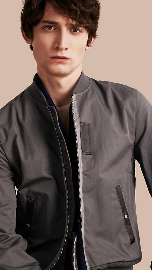 Burberry Matte Technical Cotton Bomber Jacket