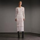 Burberry Burberry Knitted Lace Column Dress, White