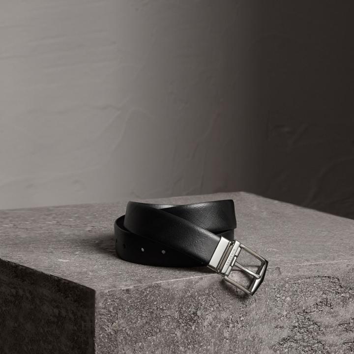 Burberry Burberry Reversible London Leather Belt, Size: 85, Black