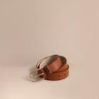 Burberry Burberry Two-tone Trench Leather Belt, Size: 110, Brown