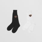 Burberry Burberry Childrens Thomas Bear Motif Two-piece Socks Set, Size: 10-12
