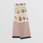 Burberry Burberry Botanical And Monogram Print Silk Wool Scarf, Pink