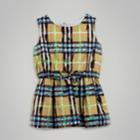 Burberry Burberry Childrens Scribble Check Print Cotton Drawcord Dress, Size: 2y