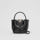 Burberry Burberry Monogram Motif Leather Bucket Bag, Black