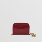 Burberry Burberry Link Detail Patent Leather Ziparound Wallet, Red