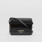 Burberry Burberry Small Panelled Deerskin And Suede Grace Bag, Black