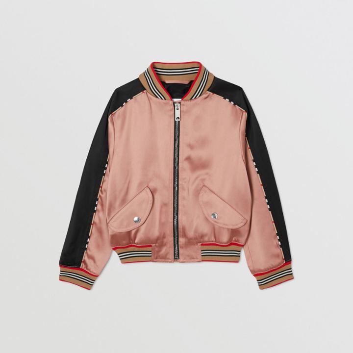 Burberry Burberry Childrens Deer Motif Sateen Bomber Jacket, Size: 10y, Pink