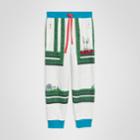 Burberry Burberry Childrens Hedge Maze Print Cotton Trackpants, Size: 12y, Multicolour