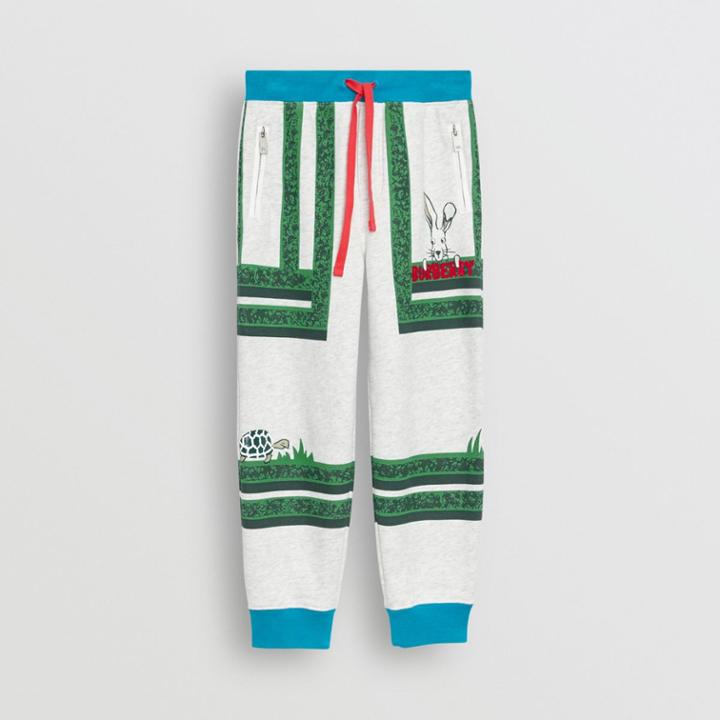 Burberry Burberry Childrens Hedge Maze Print Cotton Trackpants, Size: 4y, Multicolour