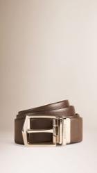 Burberry Burberry Reversible London Leather Belt, Size: 105, Green
