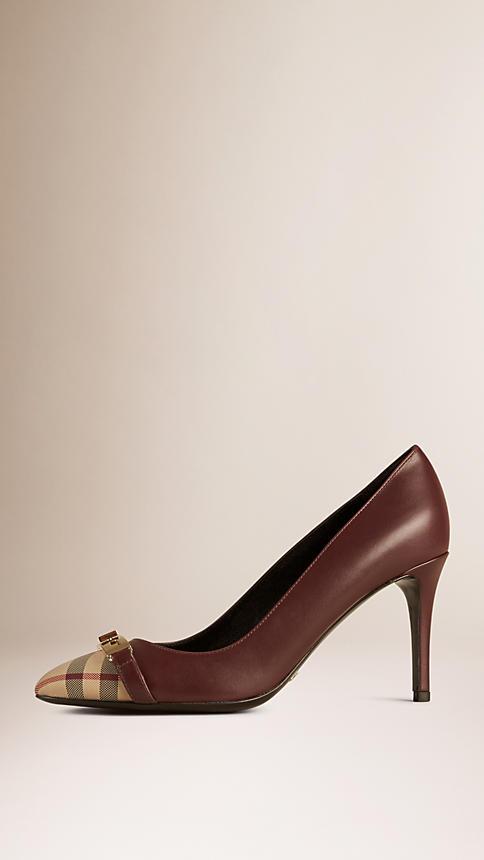 Burberry Horseferry Check Leather Pumps