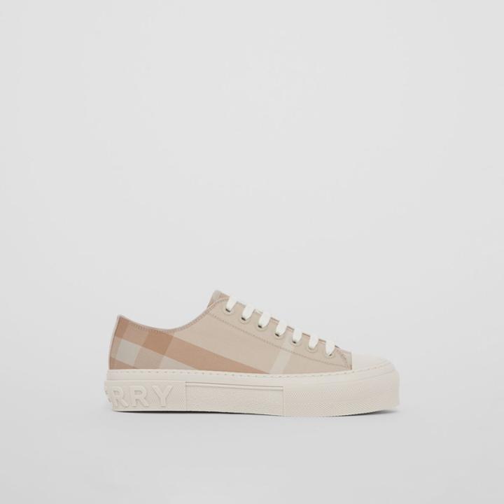 Burberry Burberry Check Cotton Sneakers, Size: 35.5