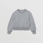 Burberry Burberry Childrens Star And Monogram Motif Cotton Sweatshirt, Size: 12y, Grey