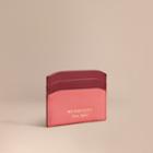 Burberry Burberry Two-tone Trench Leather Card Case, Pink