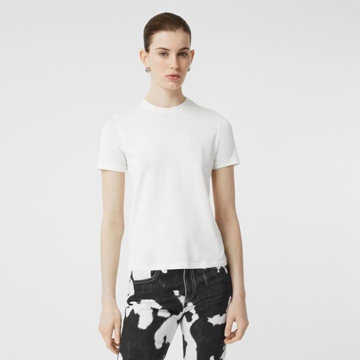 Burberry Burberry Monogram Motif Cotton T-shirt, Size: Xl, White