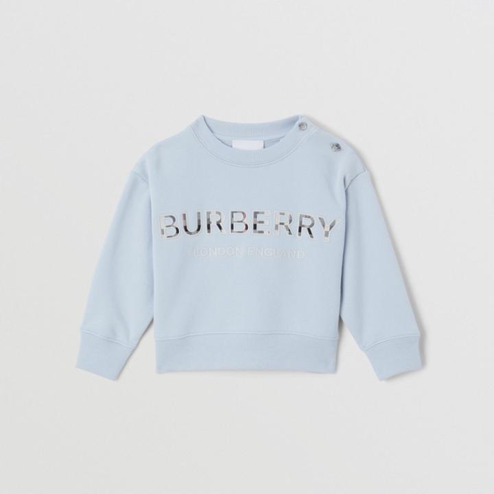 Burberry Burberry Childrens Embroidered Logo Cotton Sweatshirt, Size: 18m