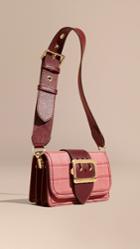 Burberry Burberry The Buckle Bag In Alligator And Leather, Pink