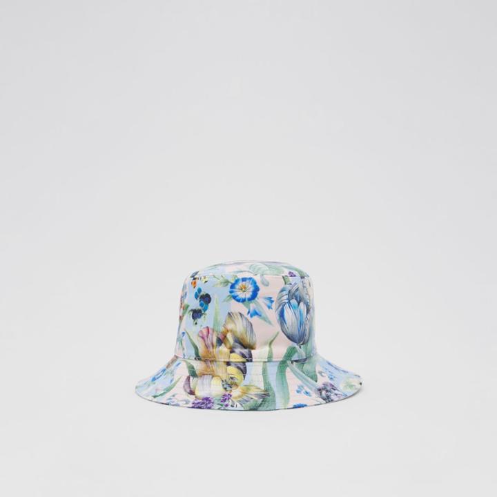 Burberry Burberry Childrens Floral Print Cotton Poplin Bucket Hat, Size: 4y-6y