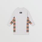 Burberry Burberry Childrens Icon Stripe Panel Cotton Sweater Dress, Size: 14y, White