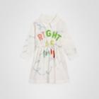 Burberry Burberry Childrens Weather Print Linen Cotton Shirt Dress, Size: 2y, White