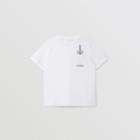 Burberry Burberry Childrens Unicorn Slogan Print Cotton T-shirt, Size: 4y, White