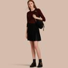 Burberry Two-tone Satin Pleated Skirt