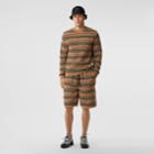 Burberry Burberry Icon Stripe Fleece Sweatshirt, Size: M, Beige
