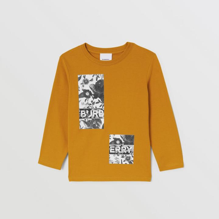 Burberry Burberry Childrens Long-sleeve Floral Wallpaper Print Cotton Top, Size: 10y