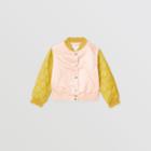 Burberry Burberry Childrens Contrast-sleeve Nylon Bomber Jacket, Size: 14y, Pink