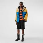 Burberry Burberry Globe Graphic Colour Block Technical Twill Jacket, Size: M, Blue