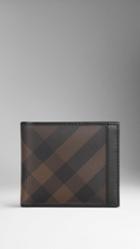 Burberry Smoked Check Divider Wallet