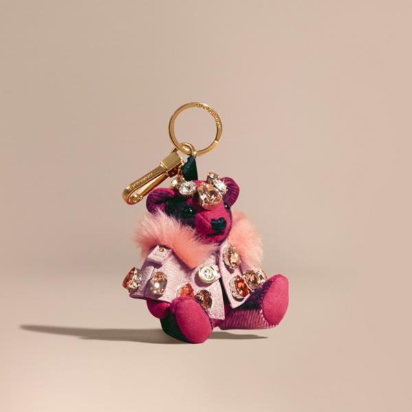 Burberry Thomas Bear Charm With Cape And Crystals