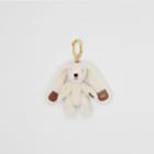 Burberry Burberry Embellished Faux Fur And Leather Rabbit Charm, Beige