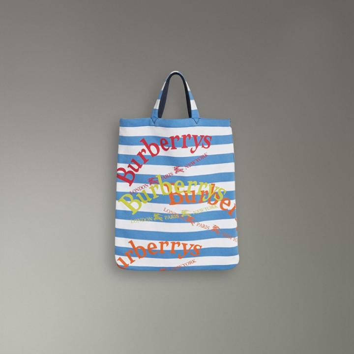 Burberry Burberry Archive Logo Striped Jersey Shopper
